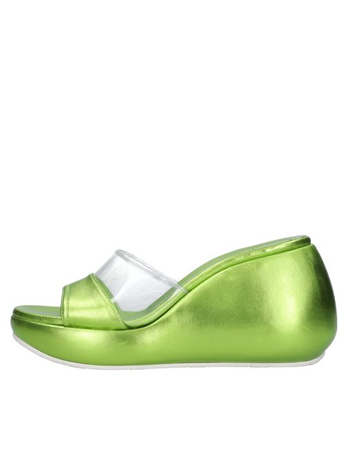 Leather and plexi wedge mules CASADEI | 1M942V0801SPIRULINA