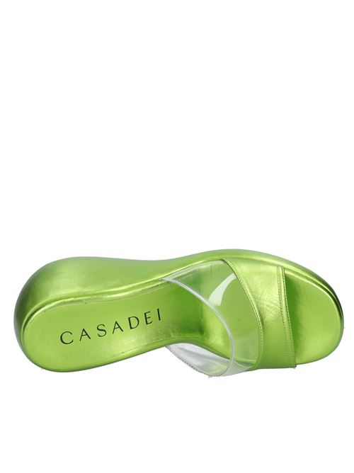 Leather and plexi wedge mules CASADEI | 1M942V0801SPIRULINA