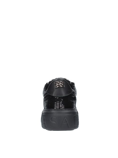 Sneakers in pelle e paillettes CASADEI | 2X937Z020NC19359000NERO