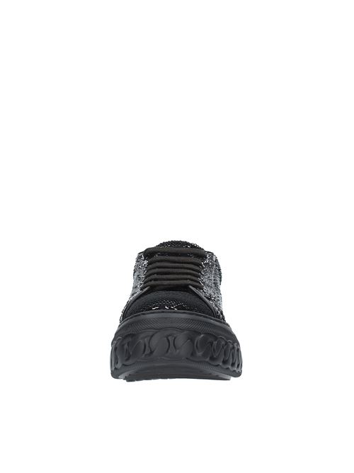 Sneakers in pelle e paillettes CASADEI | 2X937Z020NC19359000NERO