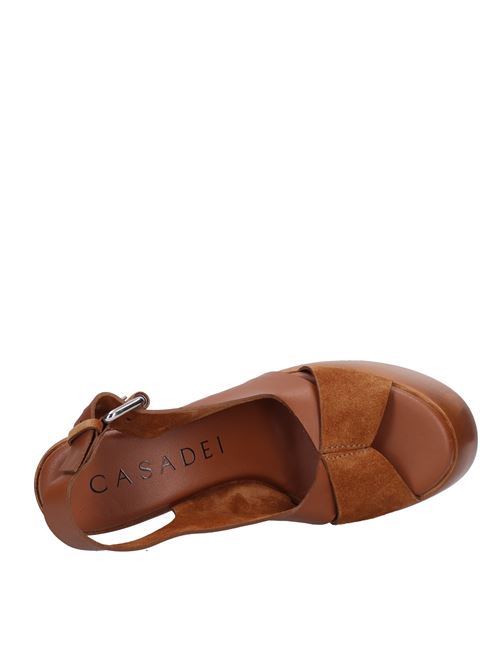 Sandali in pelle e camoscio CASADEI | CASA128MARRONE