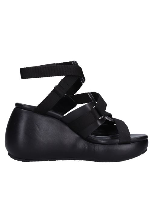 Fabric and leather wedge sandals CASADEI | CASA134NERO