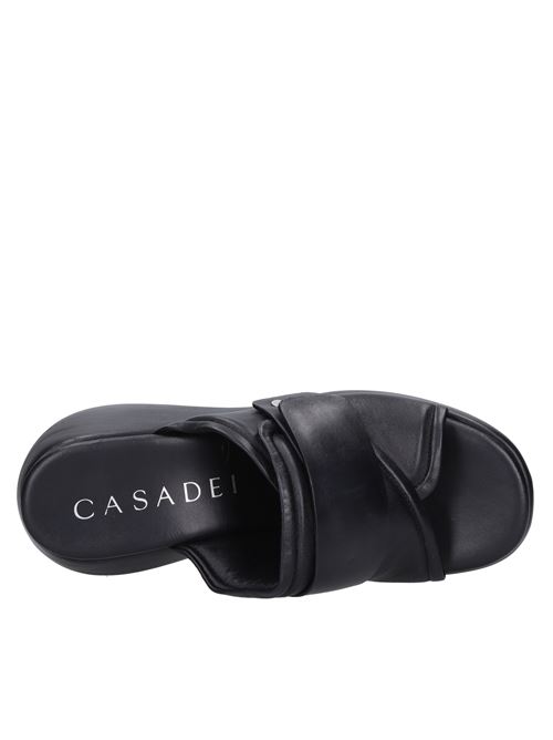 Leather wedge mules CASADEI | CASA135NERO