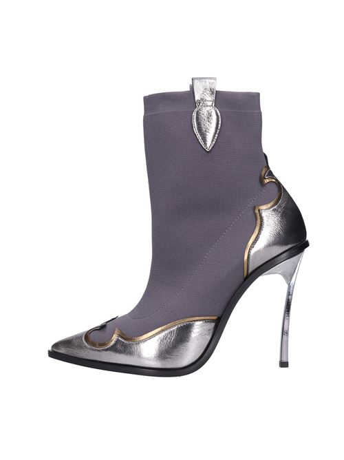 Fabric and leather Blade ankle boots CASADEI | VG0069_CASAGRIGIO