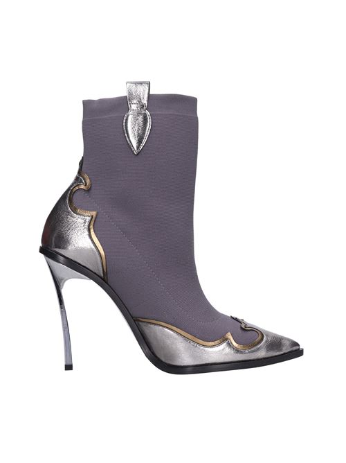 Fabric and leather Blade ankle boots CASADEI | VG0069_CASAGRIGIO