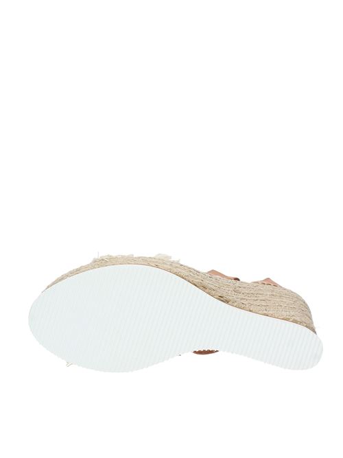 Wedge sandals in fabric and leather SEE BY CHLOE' | SB28152 17140BIANCO-CUOIO