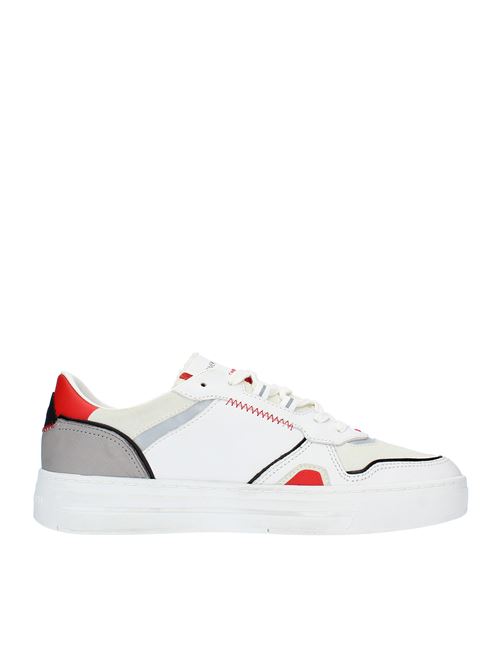 Trainers model 11001PP3.10 in leather and fabric CRIME LONDON | 11001PP3.10BIANCO-ROSSO