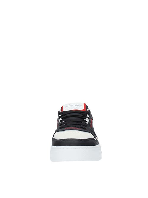 Trainers model 11003PP3.20 in leather and fabric CRIME LONDON | 11003PP3.20NERO-ROSSO