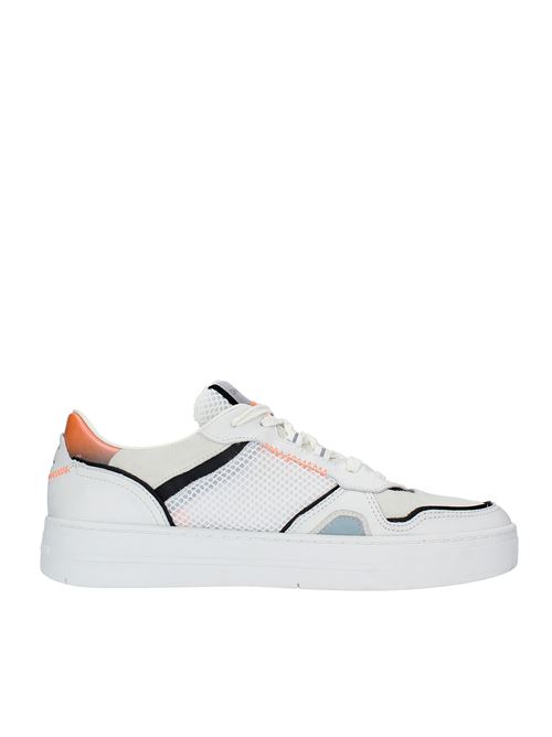 Leather and fabric trainers model 11006PP3.10 CRIME LONDON | 11006PP3.10BIANCO-ARANCIO