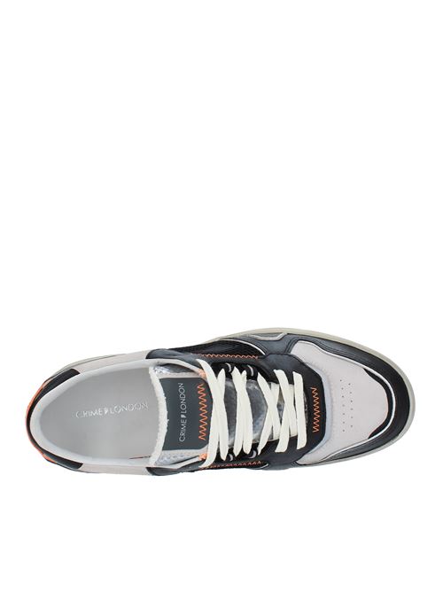 Trainers model 11134PP2.20 in leather and fabric CRIME LONDON | 11134PP2.20GRIGIO-ARANCIO