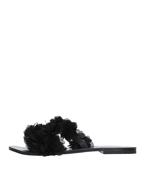 Flat sandals model ST TROPEZ in leather and tulle DANIELE ANCARANI | ST TROPEZ SERRAJENERO