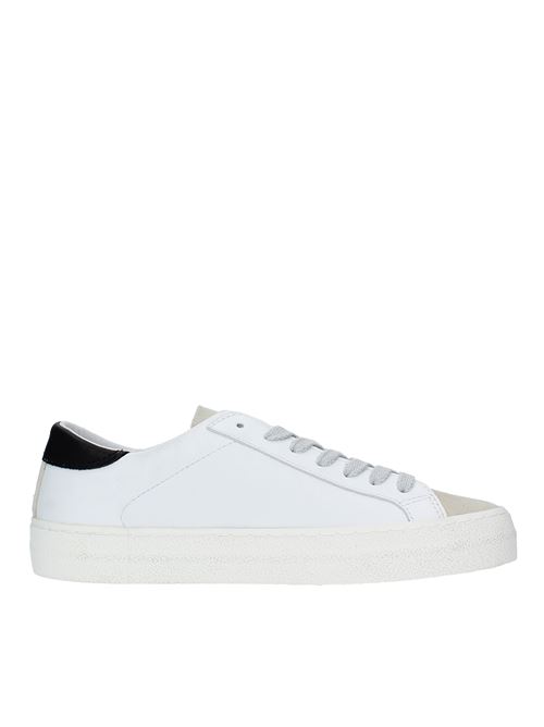 Leather and suede sneakers D.A.T.E. | HILL LOW VINTAGE CALFBIANCO-PLATINO
