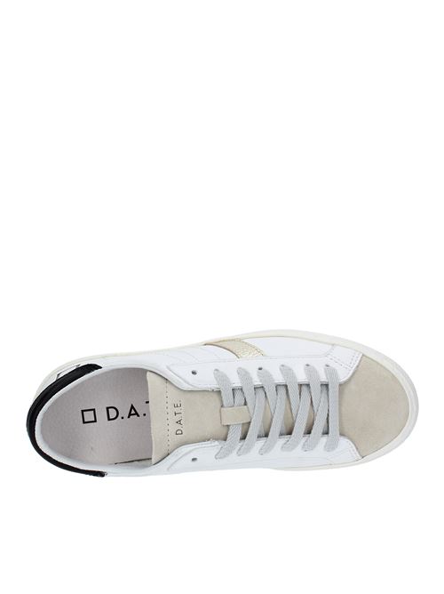Leather and suede sneakers D.A.T.E. | HILL LOW VINTAGE CALFBIANCO-PLATINO