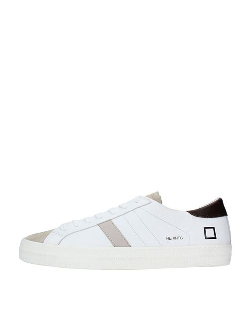 Leather and suede sneakers D.A.T.E. | HILL LOW VINTAGE CALFBIANCO-T.MORO