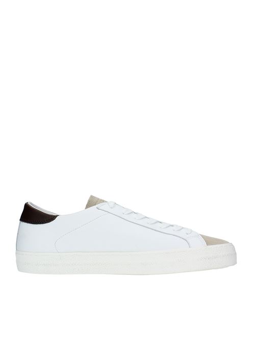 Leather and suede sneakers D.A.T.E. | HILL LOW VINTAGE CALFBIANCO-T.MORO