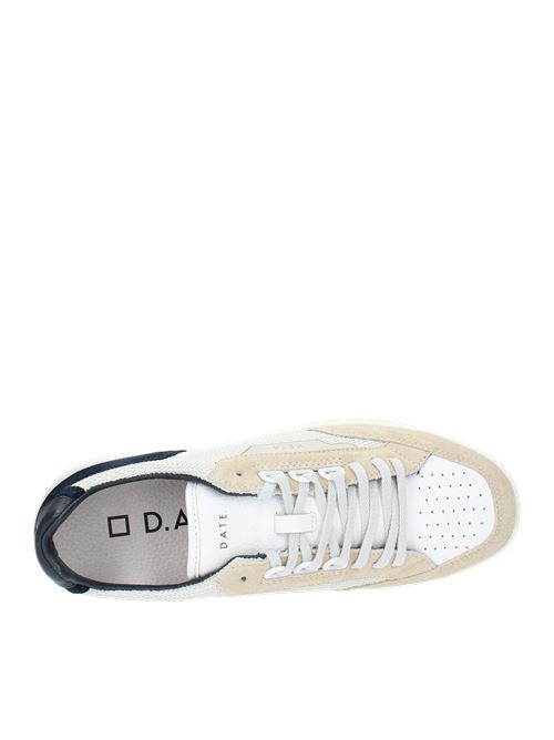 M381-MT-VN-WL trainers in leather, suede and fabric D.A.T.E. | M381-MT-VN-WLBIANCO-BEIGE-BLU