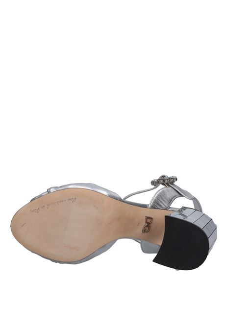 Leather sandals DOLCE&GABBANA | VG0002ARGENTO