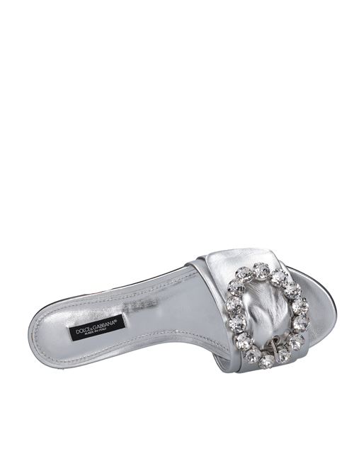 Leather mules DOLCE&GABBANA | VG0003ARGENTO