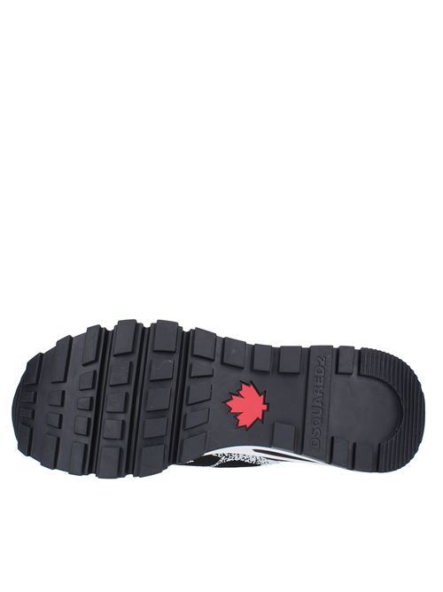 Sneakers DSQUARED2 Run DS2 in maglia elasticizzata DSQUARED2 | SNM021159206261BIANCO-NERO