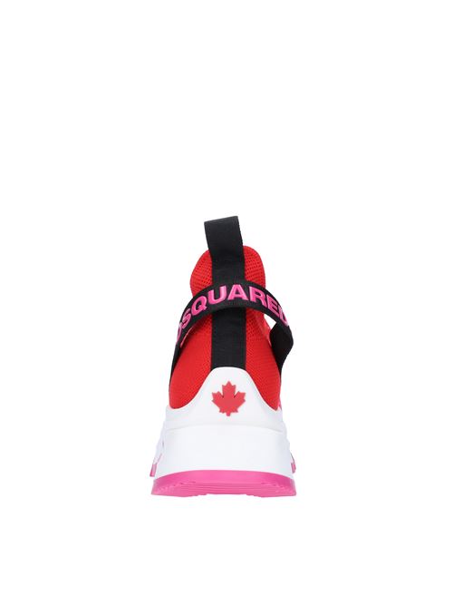 DSQUARED2 Run DS2 trainers in stretch knit.  DSQUARED2 | SNW019359206261FUXIA-ROSSO