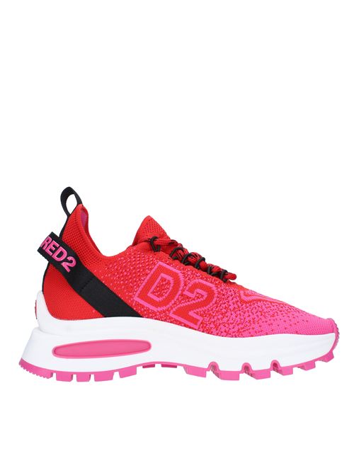 Sneakers DSQUARED2 Run DS2 in maglia elasticizzata DSQUARED2 | SNW019359206261FUXIA-ROSSO