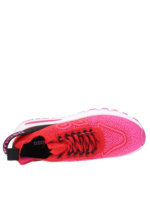DSQUARED2 Run DS2 trainers in stretch knit.  DSQUARED2 | SNW019359206261FUXIA-ROSSO
