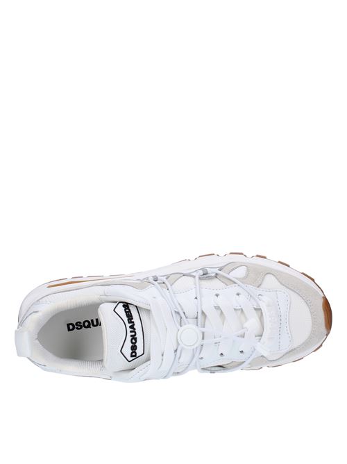 Sneakers DSQUARED2 Run DS2 in pelle, camoscio e tessuto tecnico DSQUARED2 | SNW022108106262BIANCO
