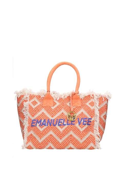 Fabric beach bag EMANUELLE VEE | 531M-SQ-70ARANCIO