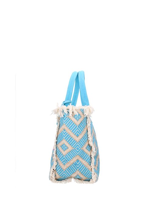 Fabric beach bag EMANUELLE VEE | 531M-SQ-70CELESTE