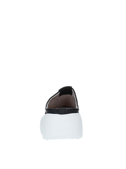 Mules model SHOES CLOUD SABOT in faux leather and fabric FESSURA | SHOES CLOUD SABOTNERO