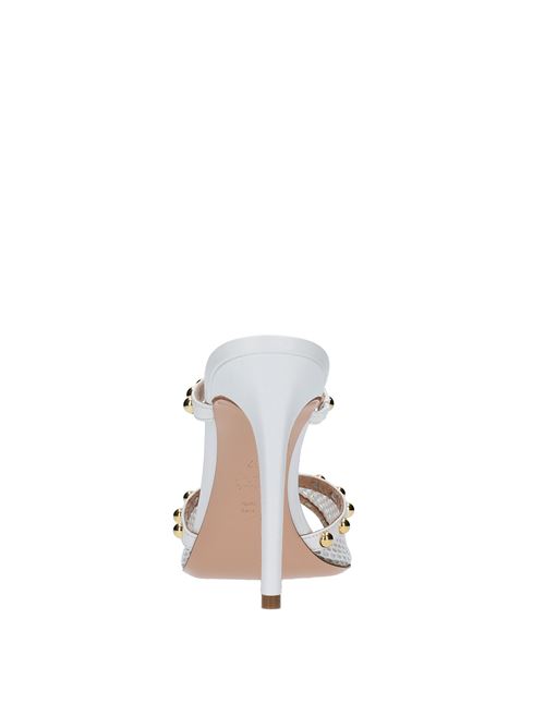 Mules model 6468 in leather and fabric FRANCESCO SACCO | 6468BIANCO