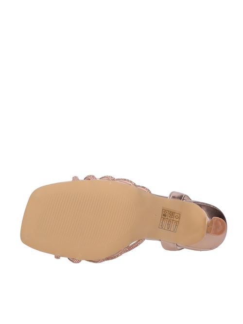 Faux leather and rhinestone sandals GATTINONI | PENMR1341WLL421ROSA