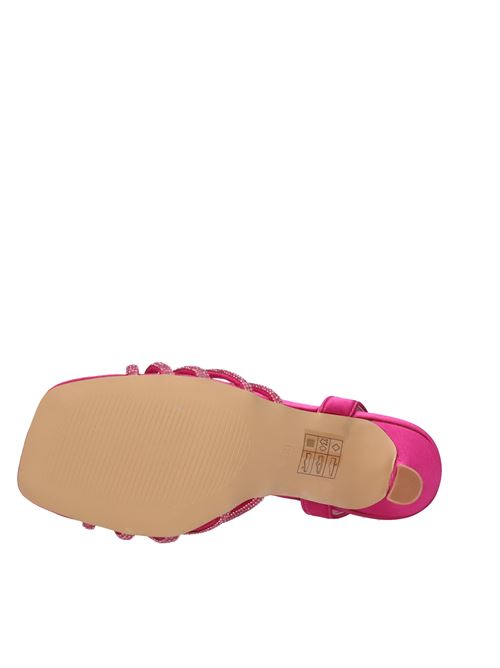 Faux leather and rhinestone sandals GATTINONI | PENMR1341WOG601FUXIA