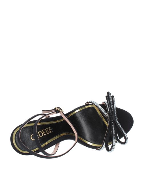 Satin and rhinestone GEDEBE CECILE sandals GEDEBE | CECILE 105 SATINNERO