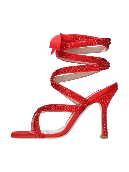DEA LUCE sandals in satin and rhinestone GEDEBE | DEA LUCE UPROSSO