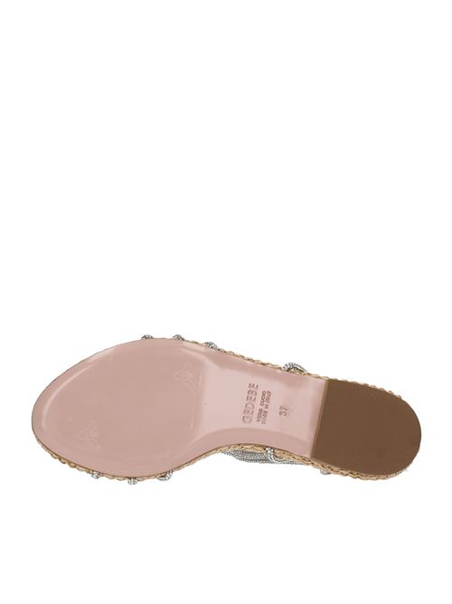 TARIN flat sandals in leather and raffia GEDEBE | TARIN RAFIANATURAL