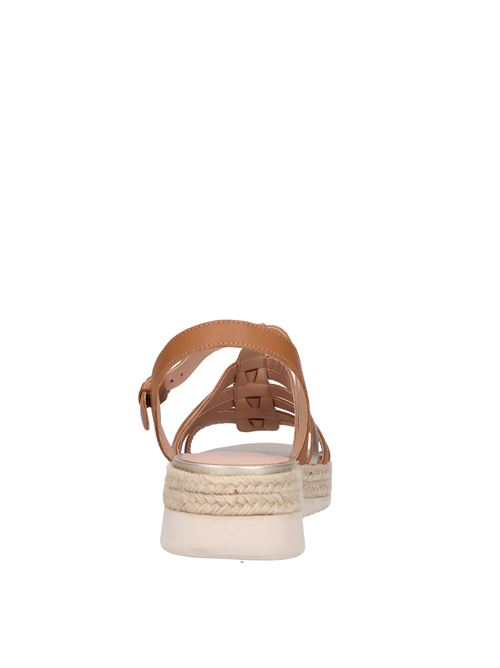 Leather wedge sandals GEOX | D25SRB 043CF C5F2LCAMEL-ORO
