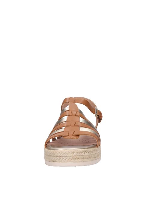 Leather wedge sandals GEOX | D25SRB 043CF C5F2LCAMEL-ORO