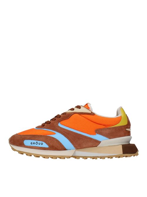 RUSH GR2 trainers in suede and fabric GHOUD | R2LM GS13ARANCIO-MARRONE-CELESTE