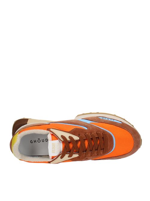 Sneakers modello RUSH GR2 in camoscio e tessuto GHOUD | R2LM GS13ARANCIO-MARRONE-CELESTE