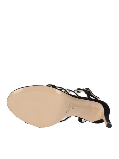 Suede and rhinestone sandals model M5099 GIANMARCO F. | M5099 CAM.NERO