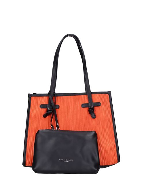 Miss Marcella bag in leather and fabric GIANNI CHIARINI | 6849 VTMNARANCIO