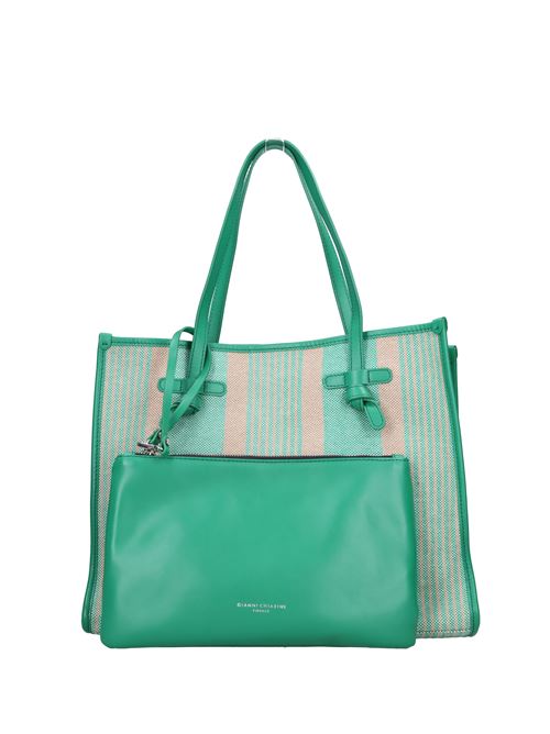 Miss Marcella bag in leather and fabric GIANNI CHIARINI | 6850 ALCTVERDE