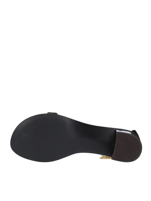 Leather sandals GIUSEPPE ZANOTTI | ROLL 40 SLIMNERO