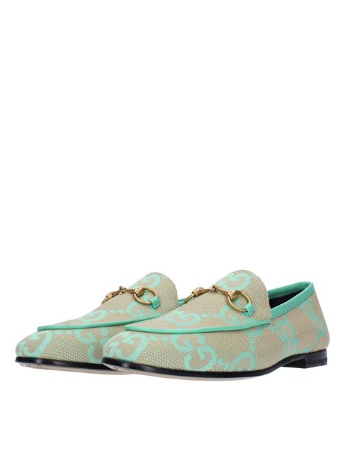 GUCCI Jordaan loafers in Macro GG canvas with leather trim GUCCI | 431467FABB1VERDE