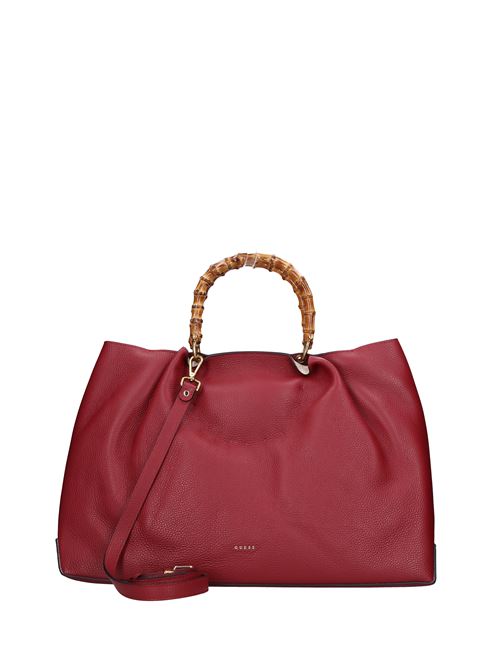 Maxi leather shopper bag GUESS | HWAIDML1481ROSSO