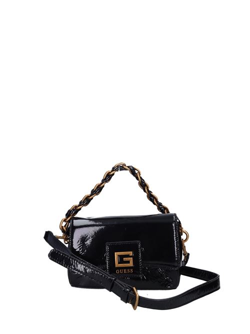 Patent leather shoulder strap GUESS | HWMB867678NERO