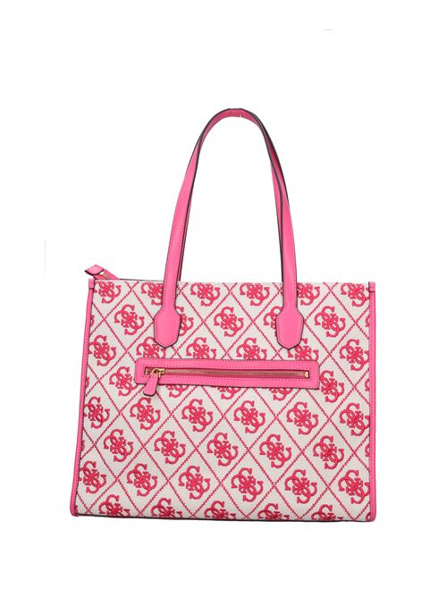 Fabric and faux leather shopper GUESS | HWSE8665240ROSA