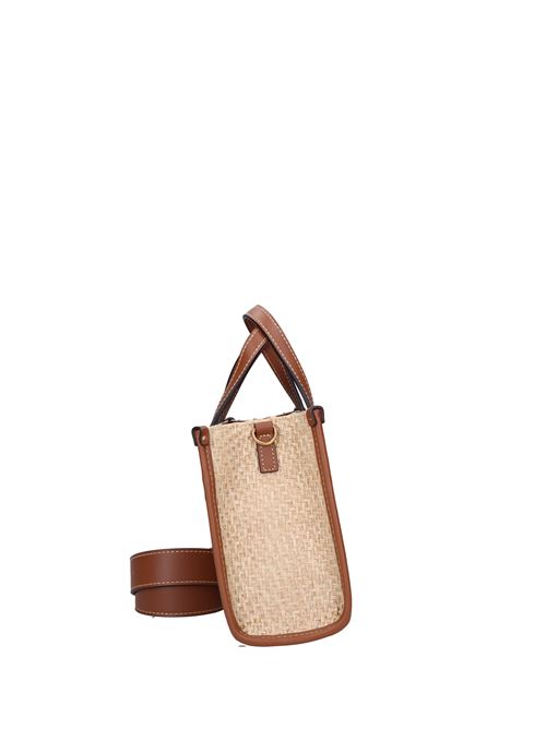 Faux leather and raffia bag GUESS | HWWS866576COGNAC