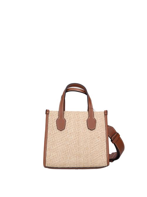 Faux leather and raffia bag GUESS | HWWS866576COGNAC